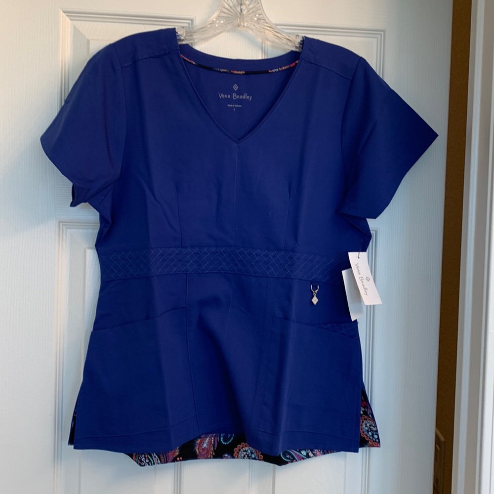 Vera Bradley scrub top blue : SMALL